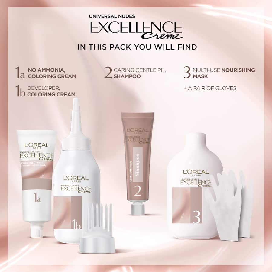 Loreal Excellence Hair Colour Universal Black 1u - 1pack
