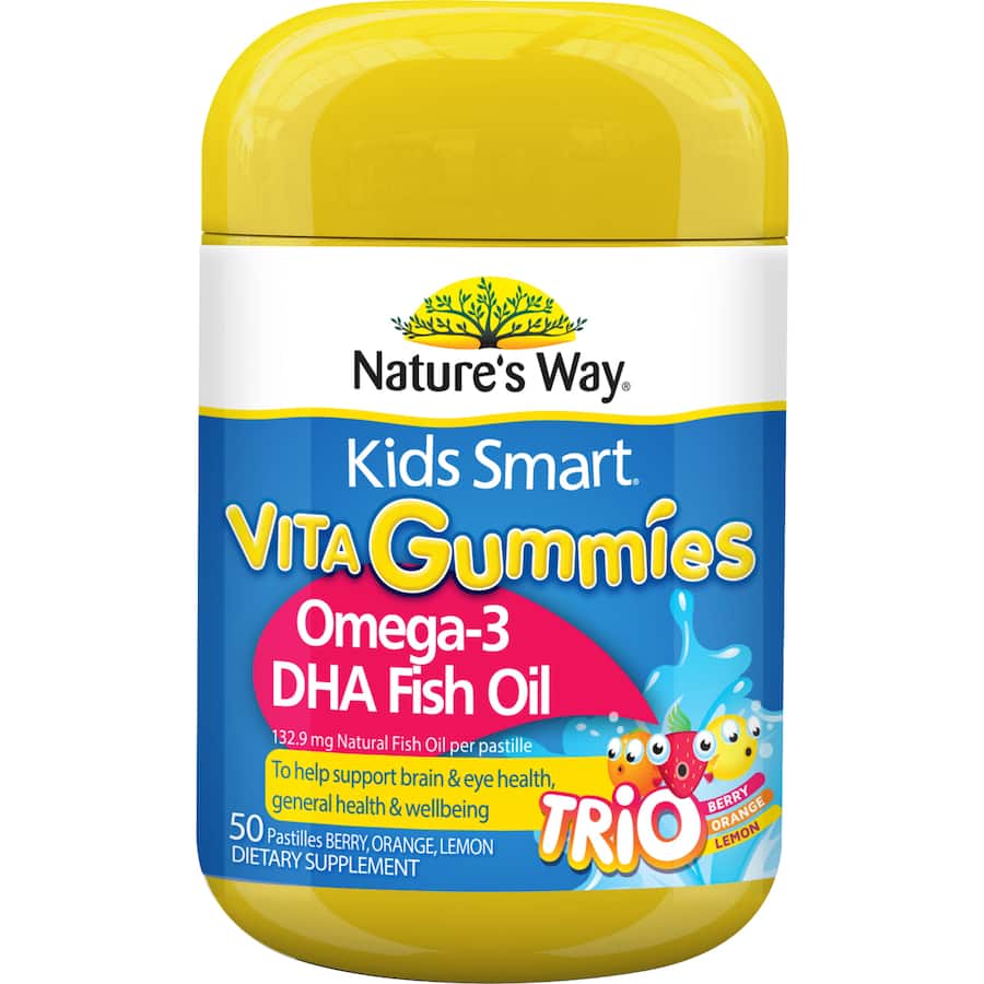 Natures Way Kids Smart Vita Gummies Omega-3 Dha Fish Oil 50pack