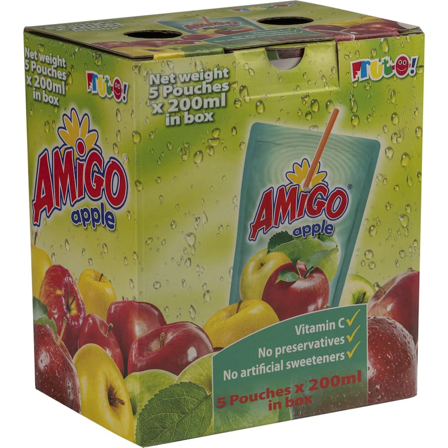 Amigo Fruit Drink Apple 5 x 200mL