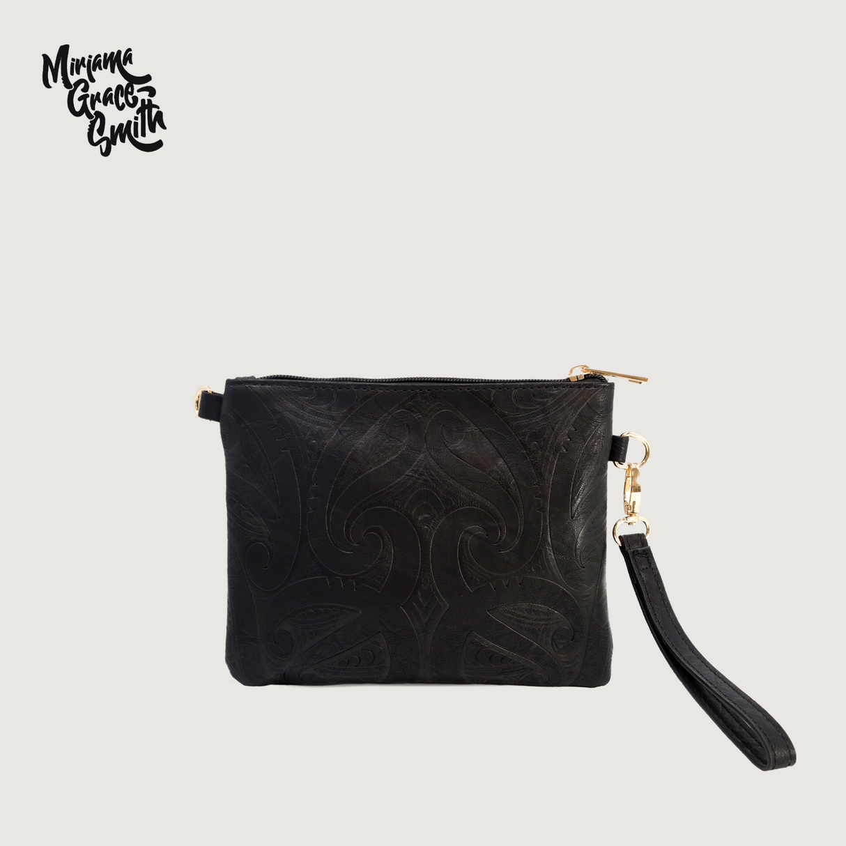 Moana Road - Viaduct Clutch By Miriama Grace-Smith - Black