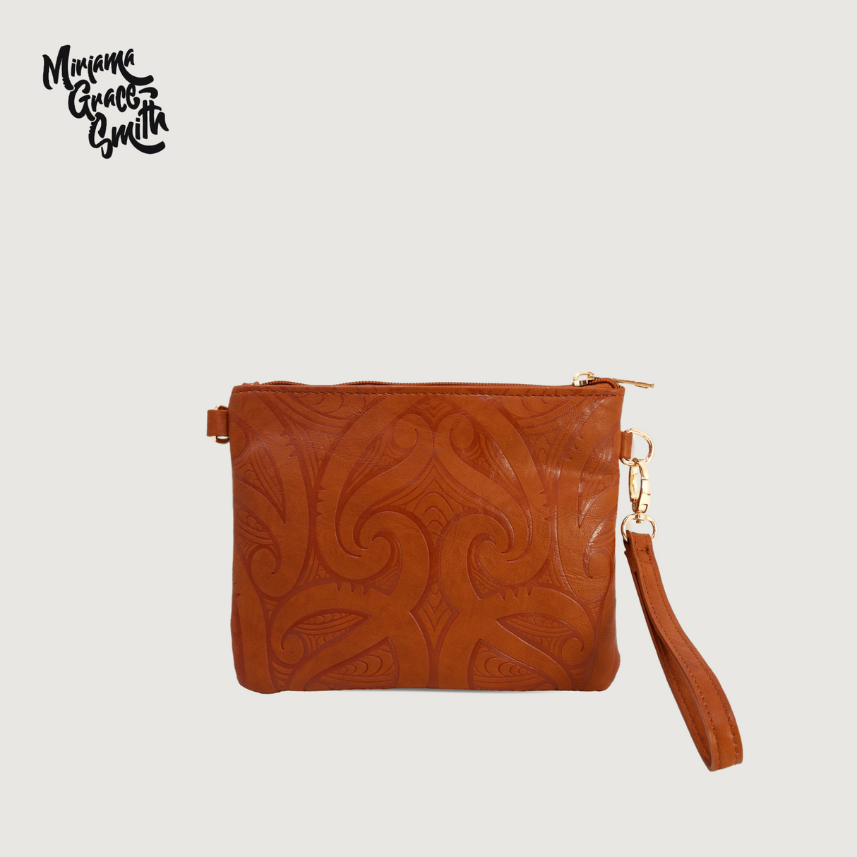 Moana Road - Viaduct Clutch By Miriama Grace-Smith - Tan