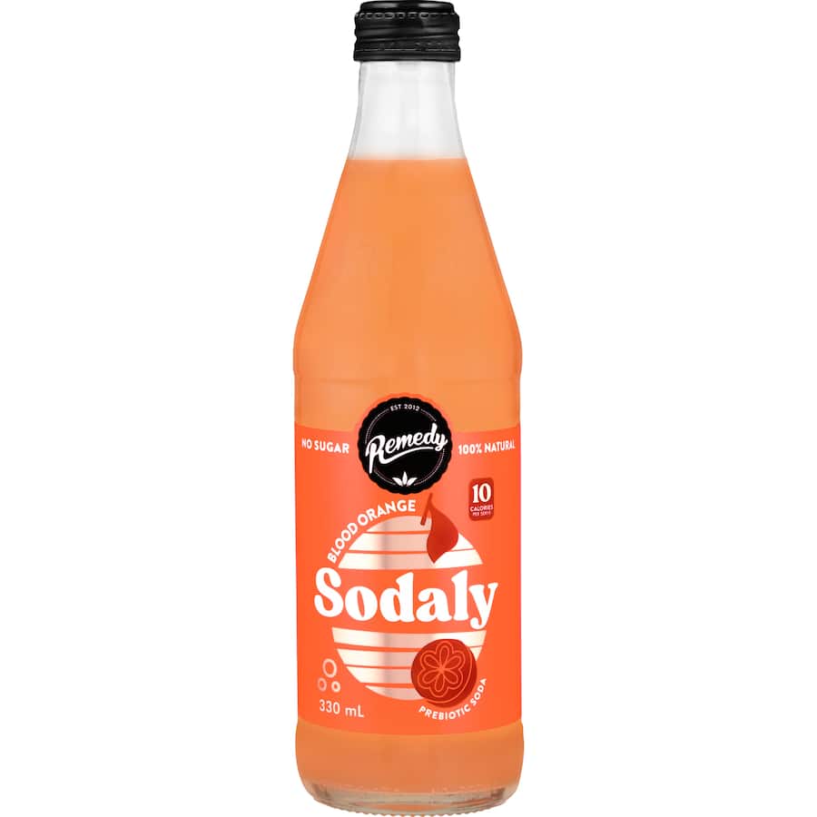 Remedy Sodaly Blood Orange Bottle 330mL
