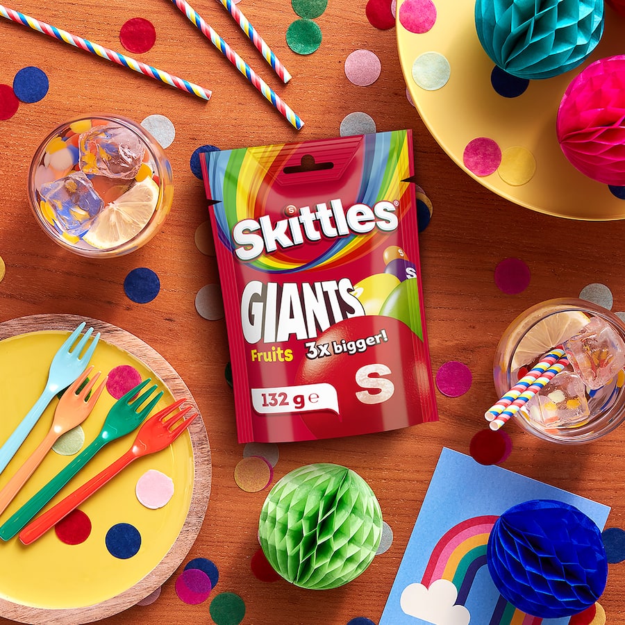 Skittles Giants Sweets Fruits 132g