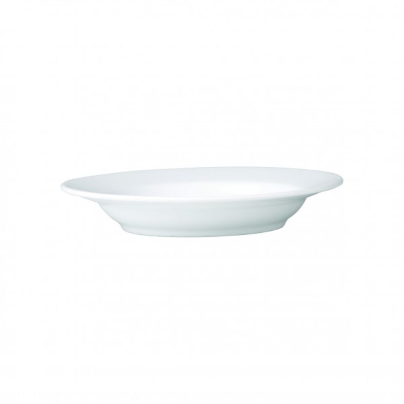 Set of 12 elegant Royal Porcelain bowls, 235mm, perfect for serving pasta, soup, and salads with durability and style.