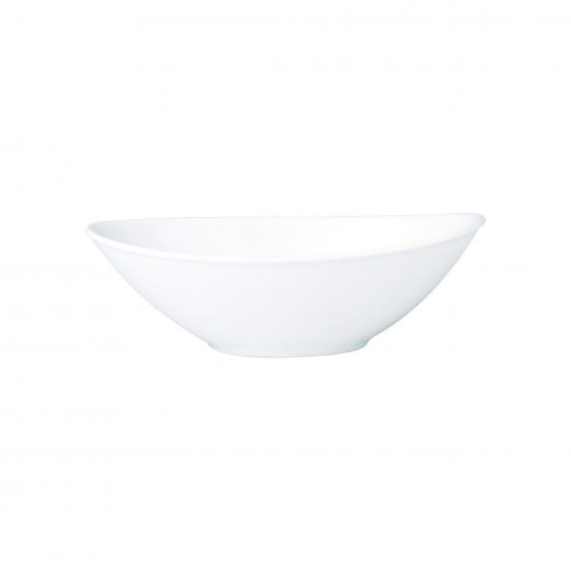 Set of 6 Royal Porcelain oval bowls, 200mm, 0.50L, elegant white finish, perfect for salads and pastas.