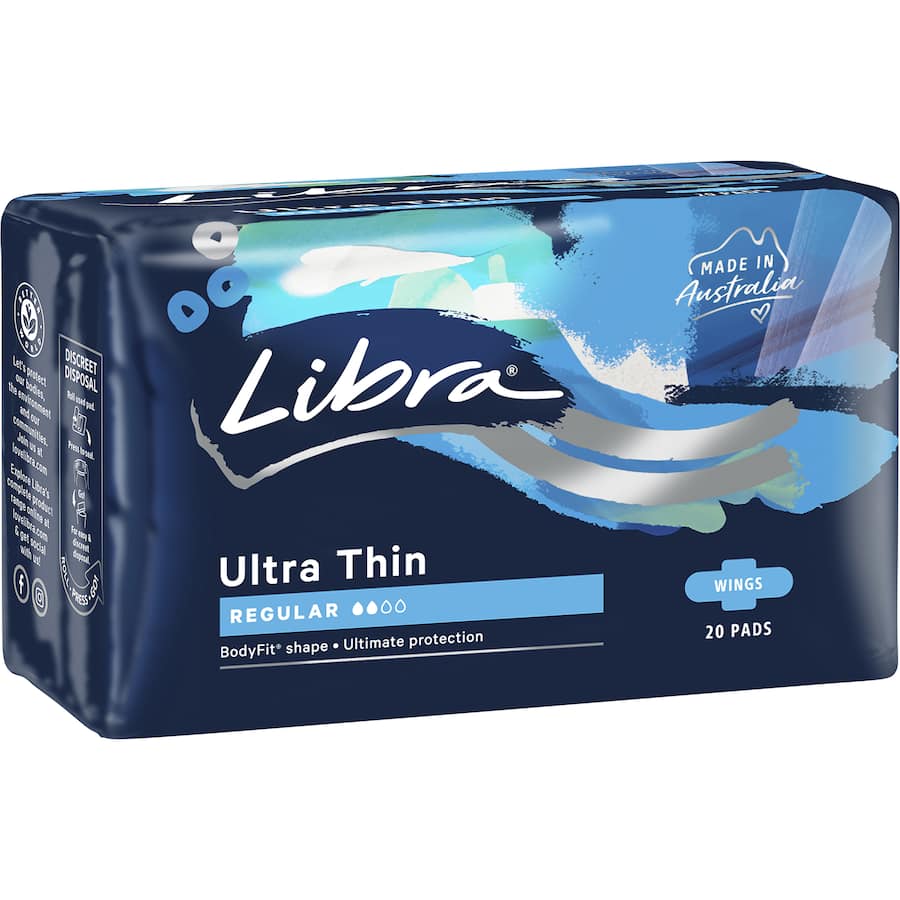 Libra Ultra Thin Pads Regular With Wings 20pack