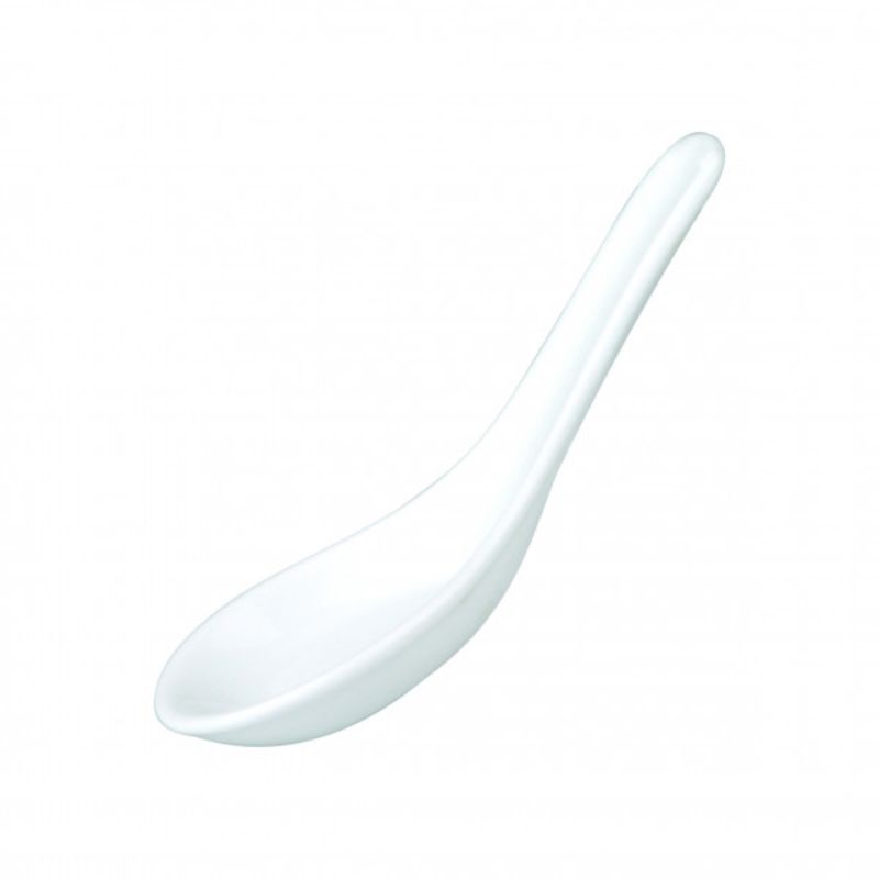 Set of 120 elegant Royal Porcelain Chinese spoons, durable, smooth white finish, ideal for stylish dining occasions.
