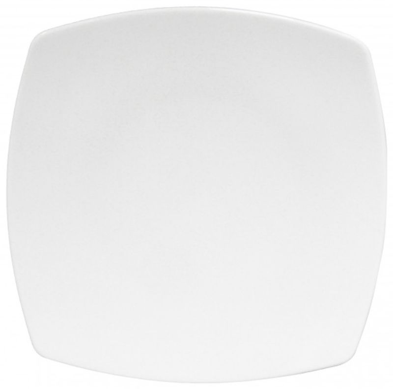 Set of 12 Royal Porcelain Square Plates, 160mm, elegant white porcelain for casual and formal dining.