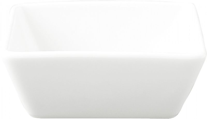 Set of 72 elegant 70mm Royal Porcelain square sauce dishes with a smooth white finish, perfect for serving dips and condiments.