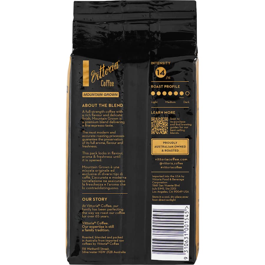 Vittoria Ground Coffee Mountain Grown 200g