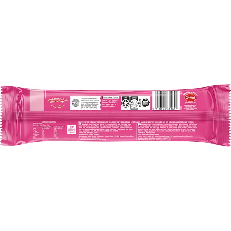 Crumble Biscuits White Chocolate Raspberry 165g