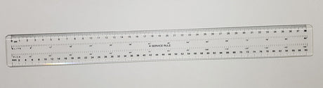 SERVICE RULE 38CM design ruler for precise measurements in architecture and art, featuring durable build and sleek style.