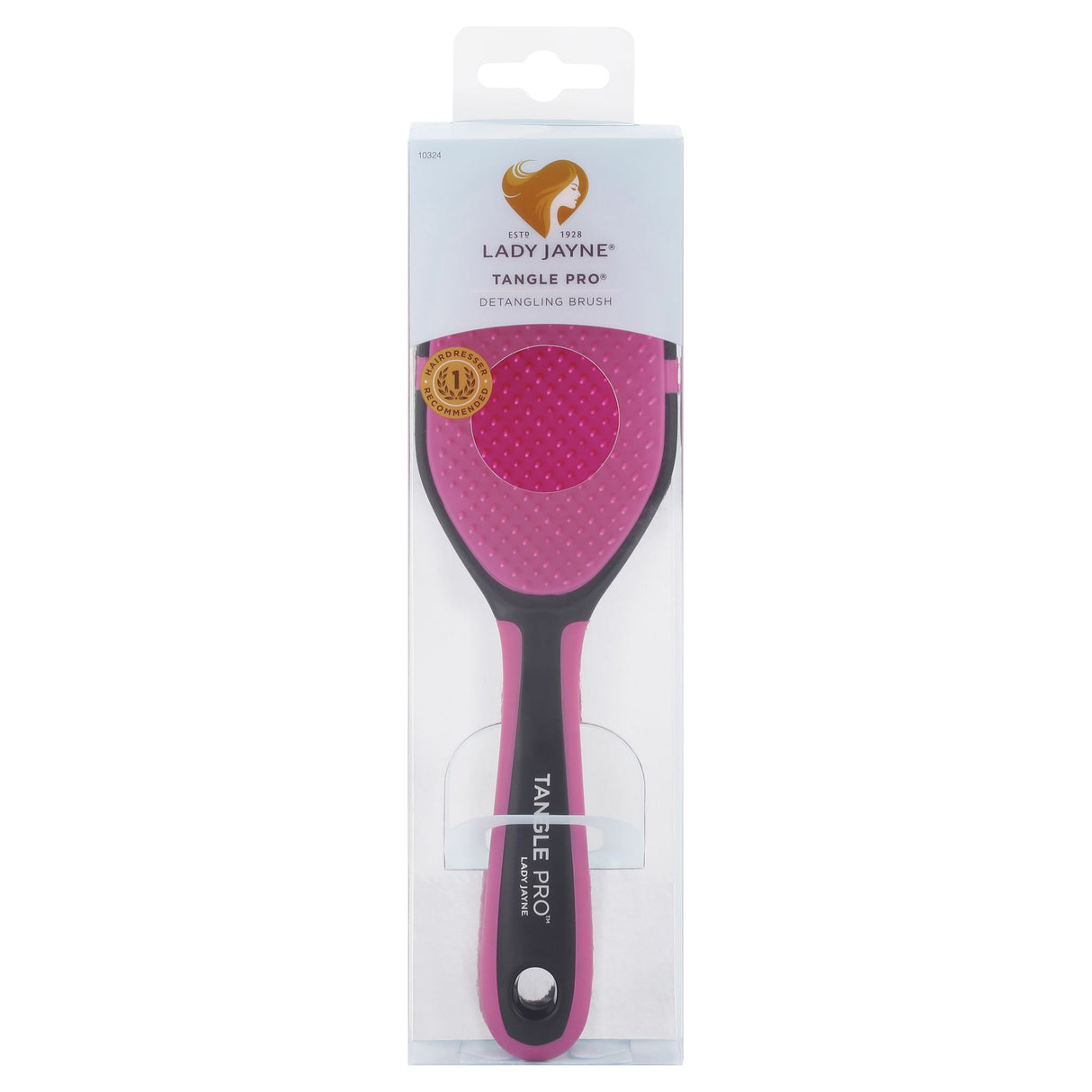 Lady Jayne Tanglepro Detangling Brush with Flexi-Guide technology for effortless, gentle detangling on all hair types.