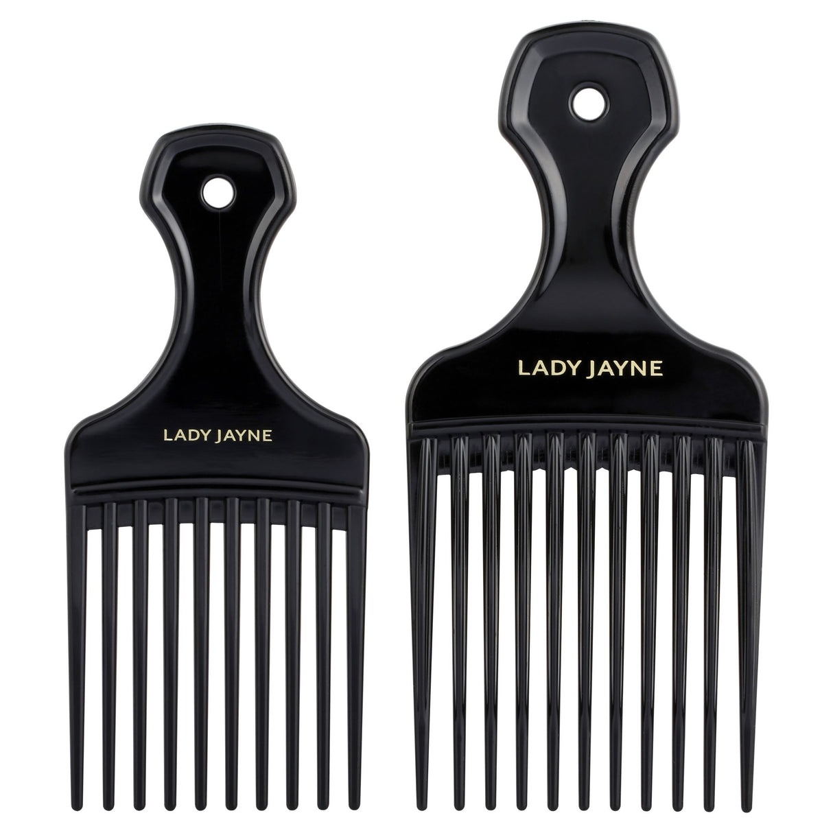 Lady Jayne Afro Comb 2 Pack, featuring wide teeth for boosting volume and defining curls in textured hair.