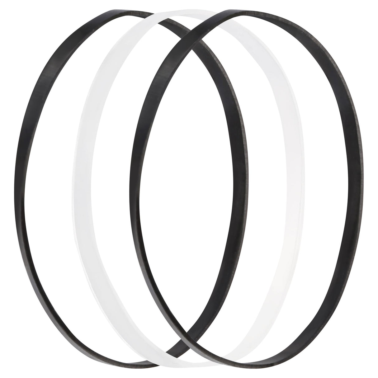 Lady Jayne Black Snagless Elastics in pack of 50, designed for gentle yet secure holds on fine hair.