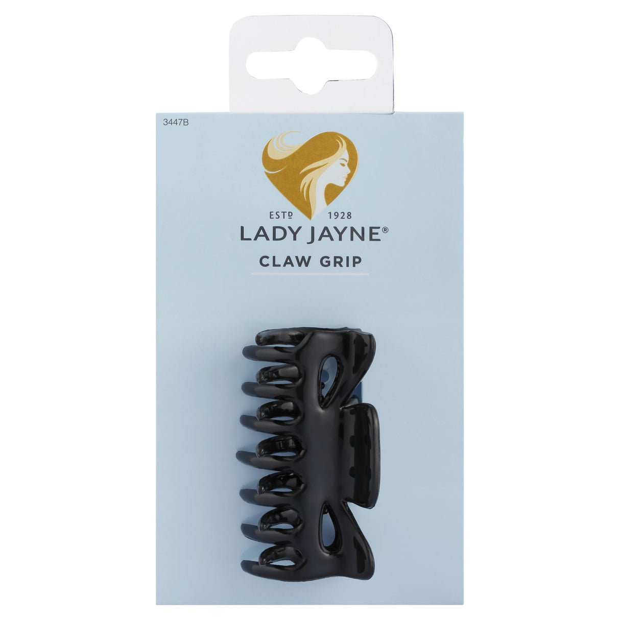 Lady Jayne Medium Black Claw Grip for secure styling of medium to long hair, blending durability and elegance.