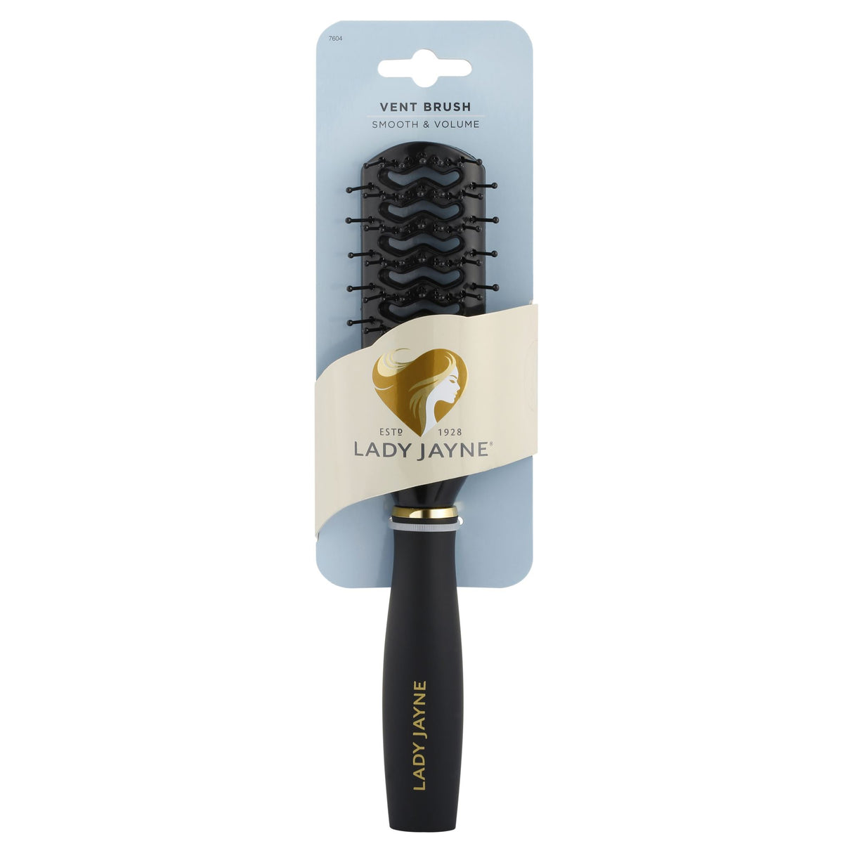 Lady Jayne Large Vent Brush with flexible ball-tip bristles for effortless detangling and versatile styling for all hair types.