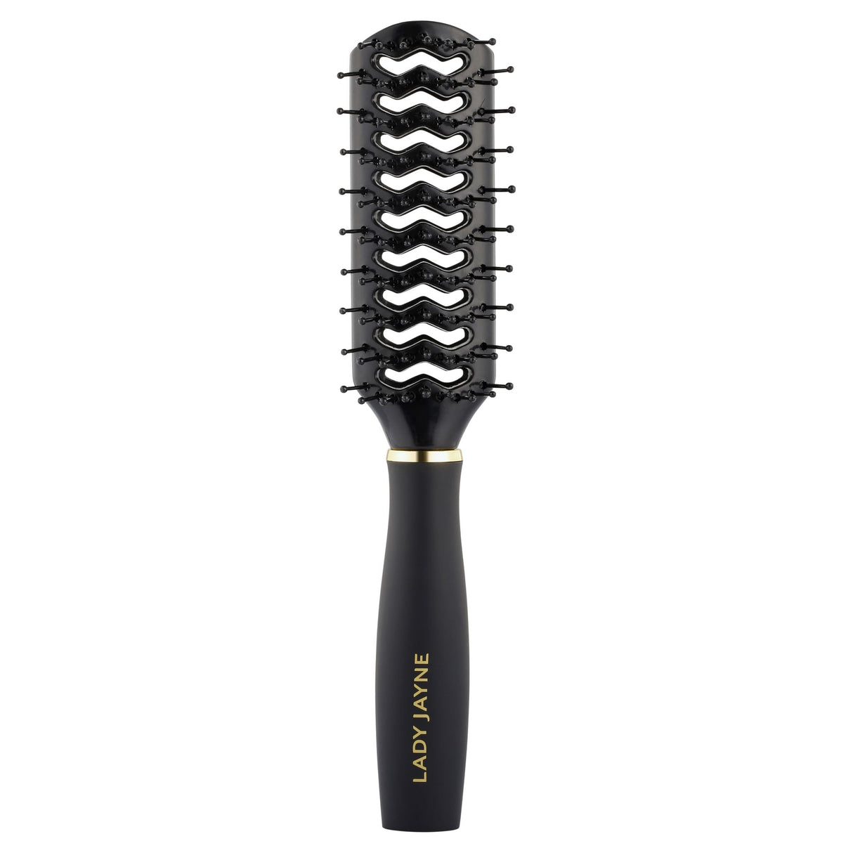 Lady Jayne Large Vent Brush with flexible ball-tip bristles for effortless detangling and versatile styling for all hair types.