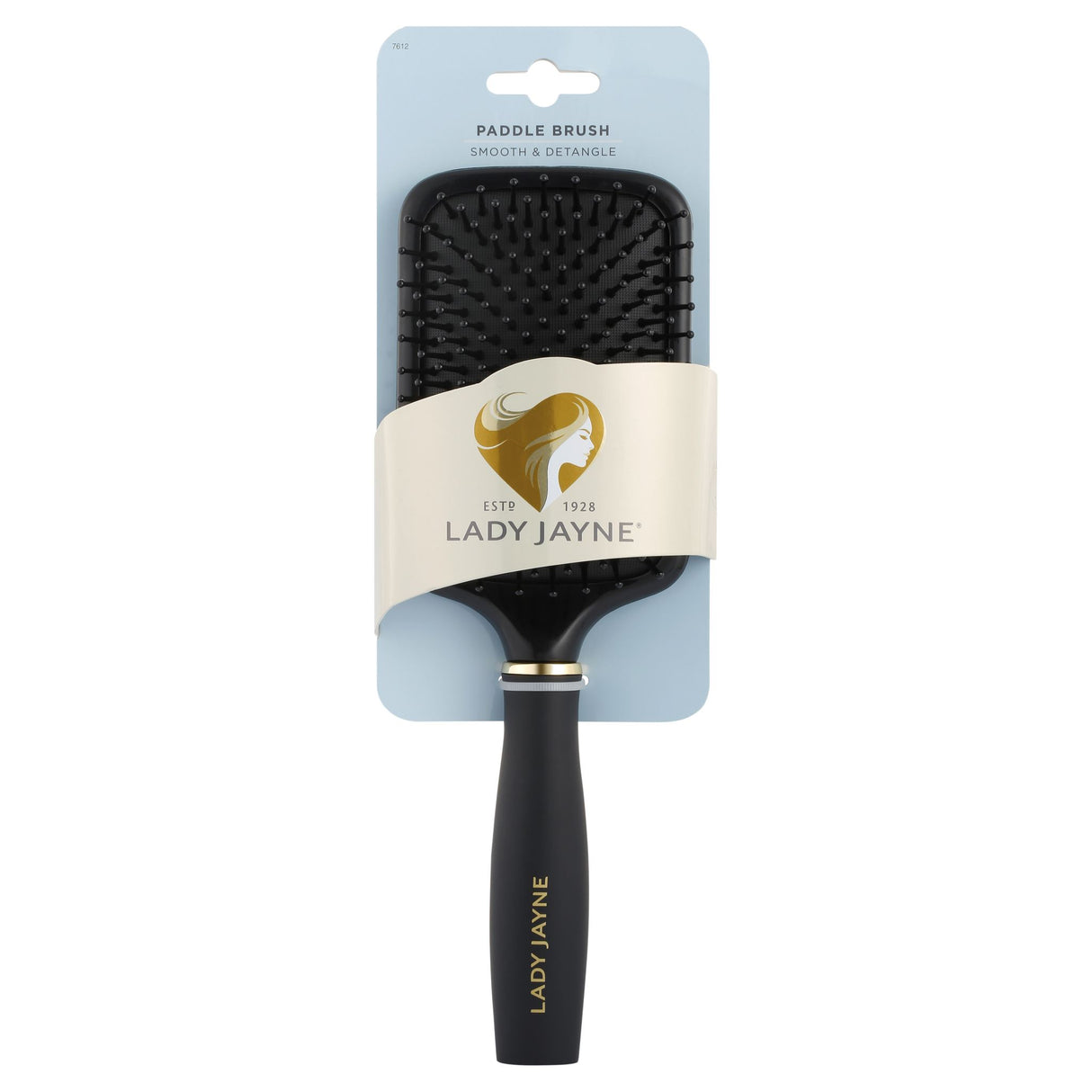 Lady Jayne Paddle Brush designed for detangling and smoothing waves, featuring soft bristles for scalp massage.
