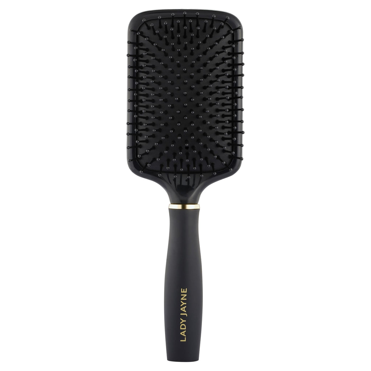 Lady Jayne Paddle Brush for detangling and smoothing waves, featuring ball tip bristles for scalp massage and all hair types.