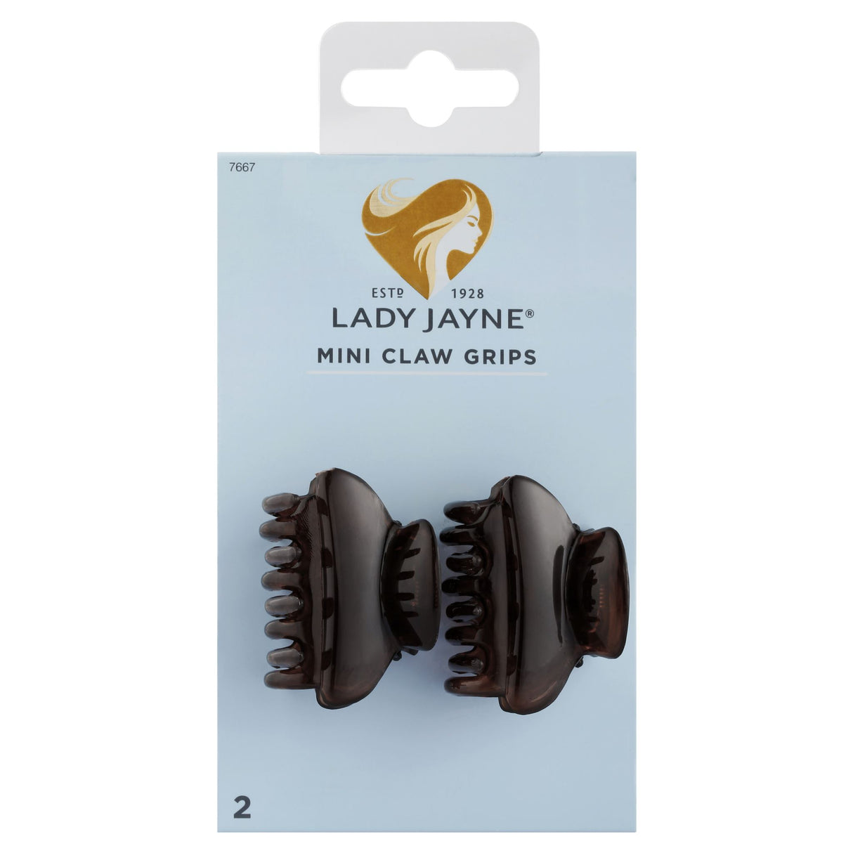 Lady Jayne Shell Mini Clawgrip with covered spring, perfect for quick hairstyles and chic on-the-go styling.