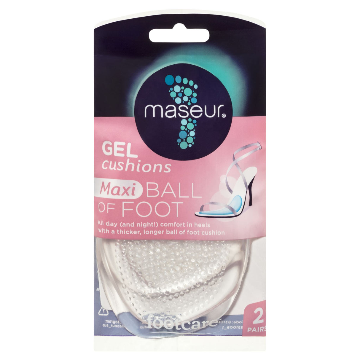 Footcare by Maseur Gel Ball of Foot Cushions Maxi Twin