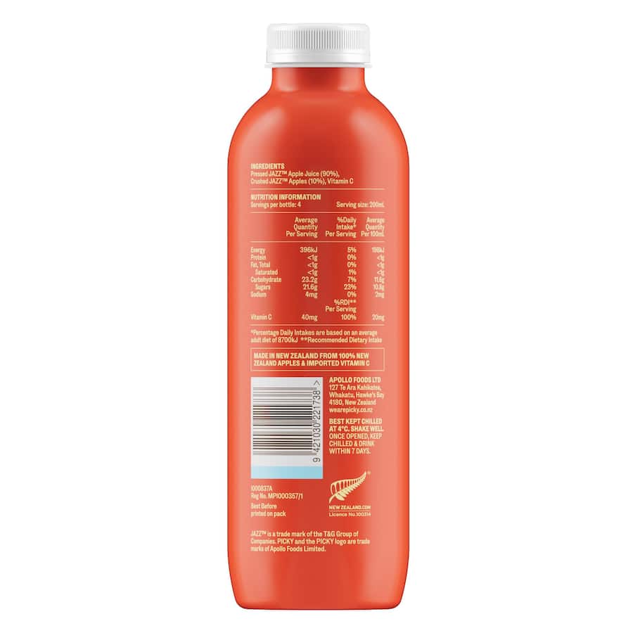 Picky Fruit Juice Jazz Apple Bottle 800mL