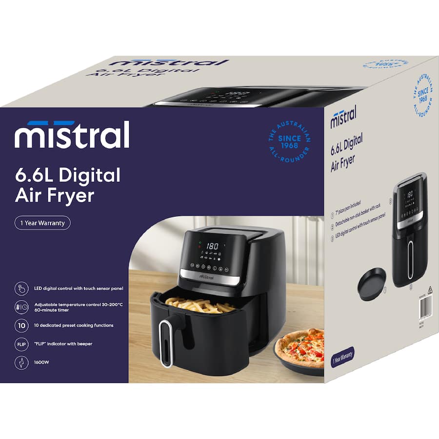 Mistral Air Fryer Digital 6.6L