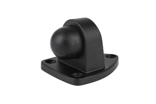 Triangle Floor Mounted Door Stop - Black Powder Coated
