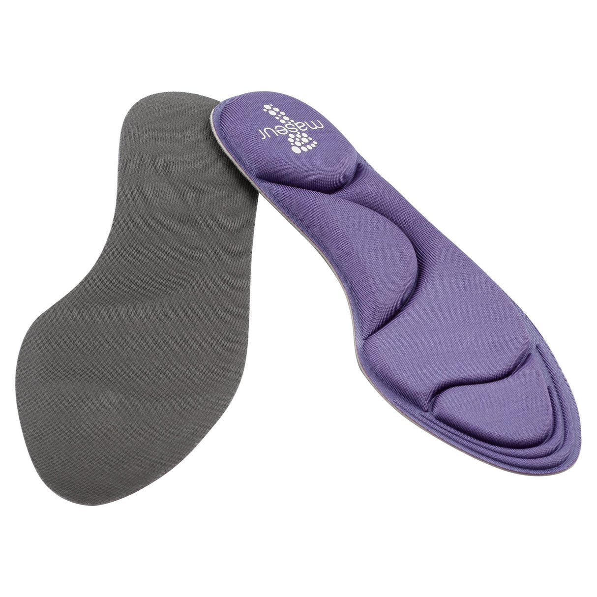 Maseur Women's Memory Foam Insoles provide custom support and comfort for everyday shoes, featuring arch support and cushioning zones.