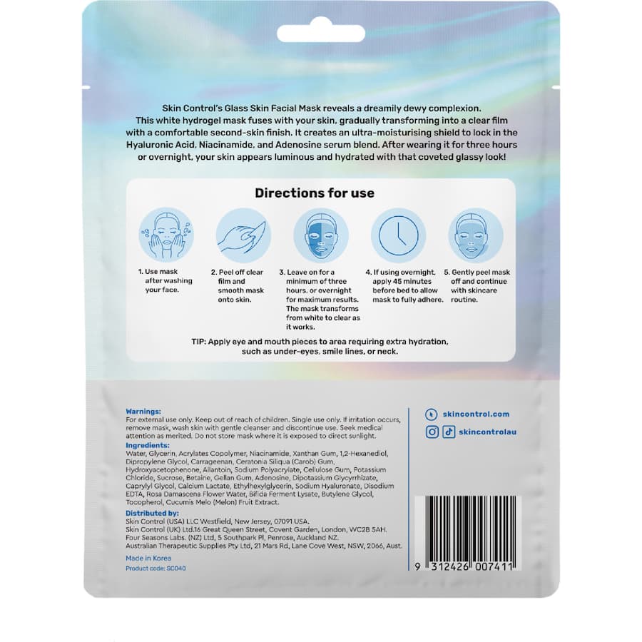 Skin Control Glass Skin Face Mask Hyaluronic Acid