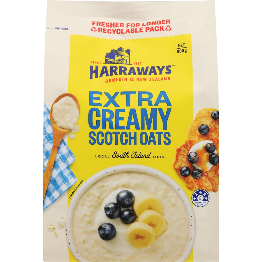 Harraways Scotch Oats Extra Creamy 800g