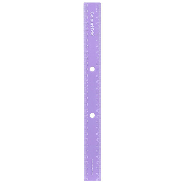 Colourhide Bindermate Ruler 30cm Purple - Pack of 24