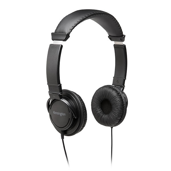Kensington Hi-Fi Headphones featuring 40mm drivers, padded headband, and a 6-foot USB cord for comfort and versatility.