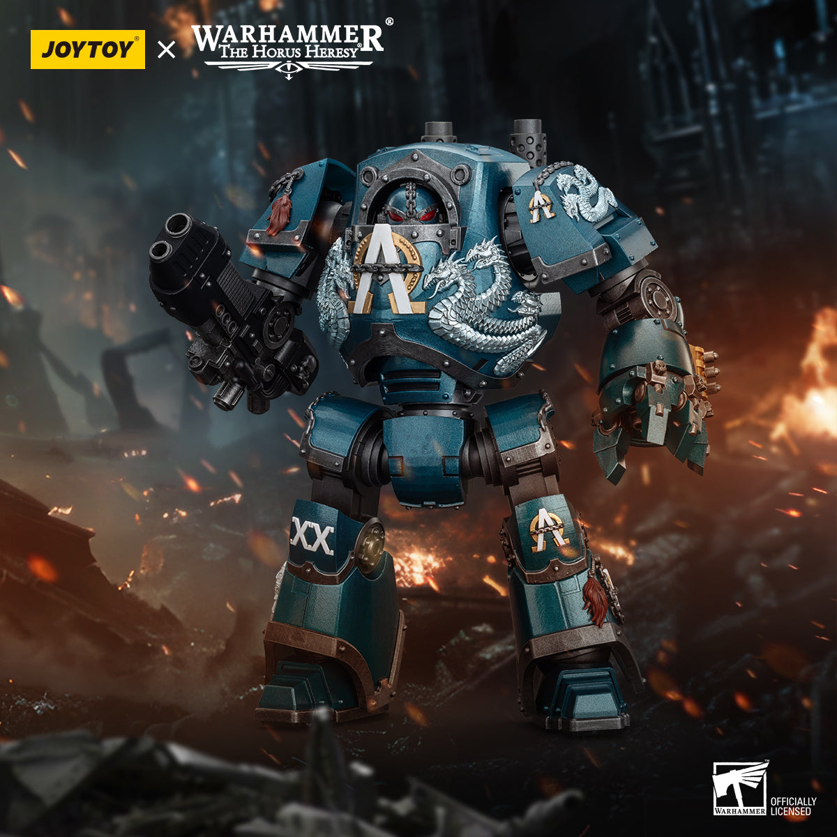 Warhammer Collectibles: 1/18 Scale Alpha Legion Contemptor Dreadnought with