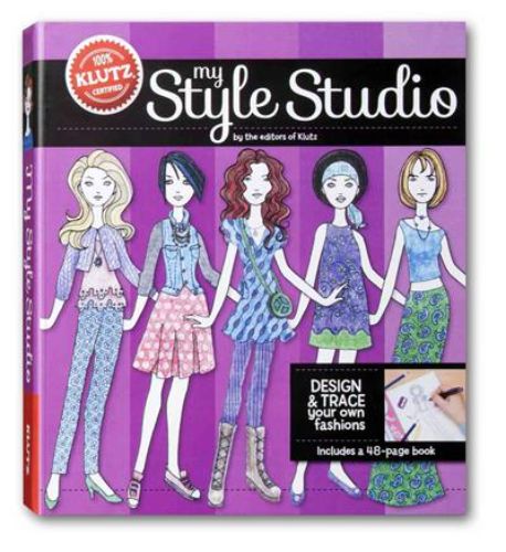 My Style Studio: A comprehensive fashion design kit for kids featuring tracing paper, vibrant pencils, and mix-and-match clings.