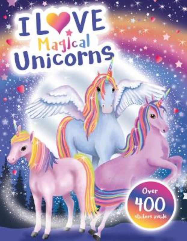 Colorful activity book featuring unicorn-themed puzzles, games, and coloring pages for children aged 4-8.