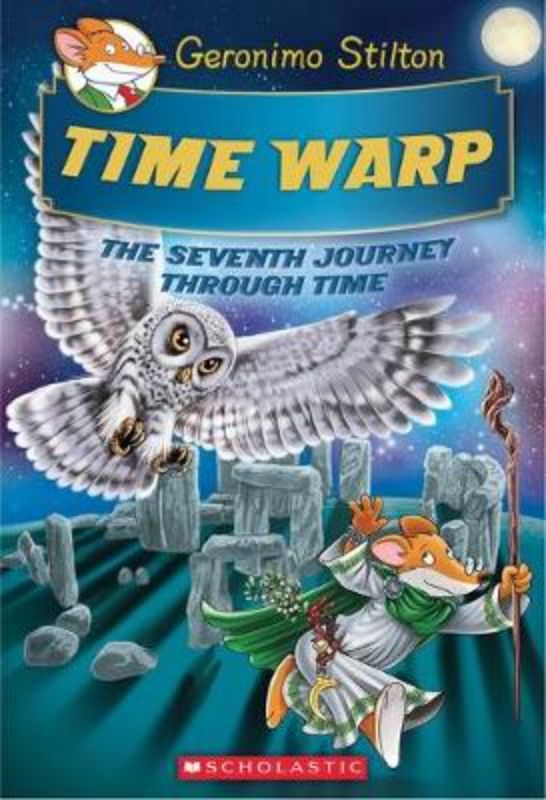 Time Warp hardcover novel featuring Geronimo Stilton, a thrilling time-travel adventure through ancient civilizations.