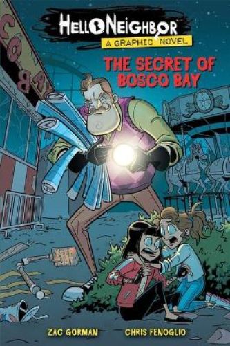 Graphic novel 'The Secret of Bosco Bay' featuring Jen and Allie's thrilling adventure in a haunted 1980s theme park.
