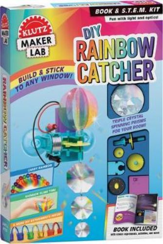 Motorized Rainbow Maker kit with crystals, captures sunlight to create rainbows in your room while teaching STEM concepts.