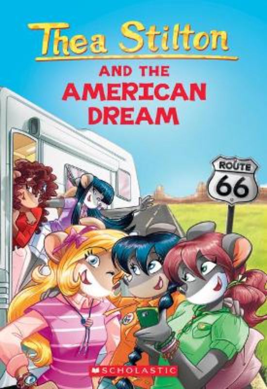 Thea Sisters embark on a colorful road trip across America, discovering adventure and friendship in this exciting chapter book.