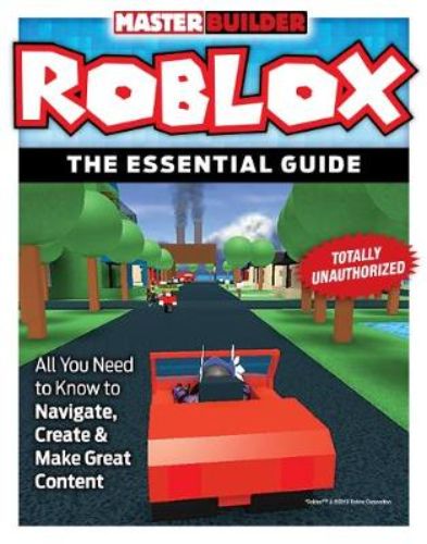 Roblox: The Essential Guide paperback with vibrant gameplay photos for young gamers and aspiring creators.