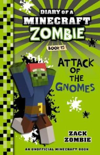 Whimsical book cover of 'Attack of the Gnomes' featuring adorable gnomes and the character Zombie in a mysterious setting.