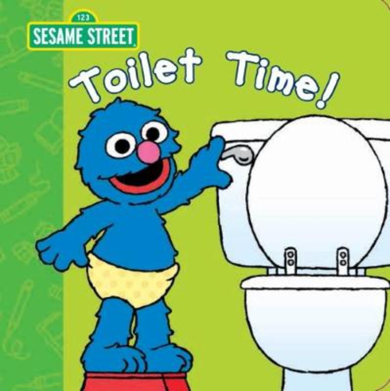 Colorful board book featuring Toddler Grover and friends, introducing toilet training for toddlers ages 1-3.