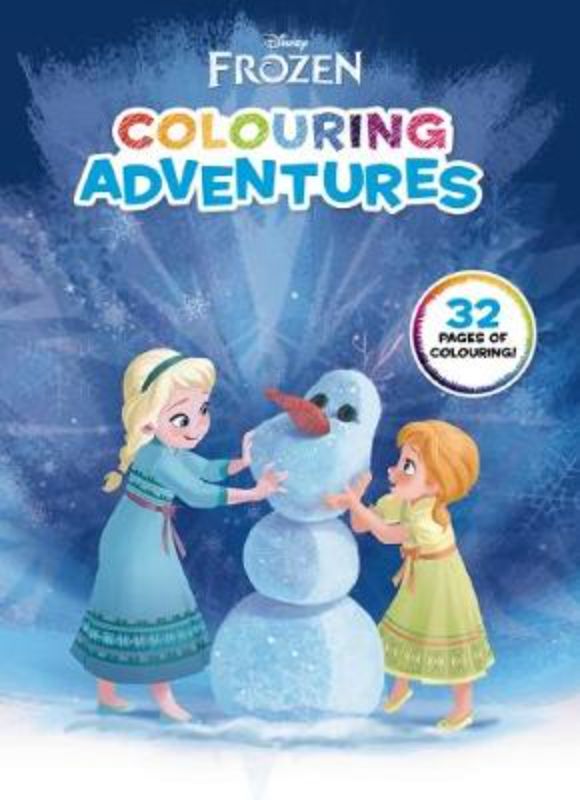 Engaging 'Frozen: Colouring Adventures' book with 32 pages for kids to color their favorite Disney characters and scenes.