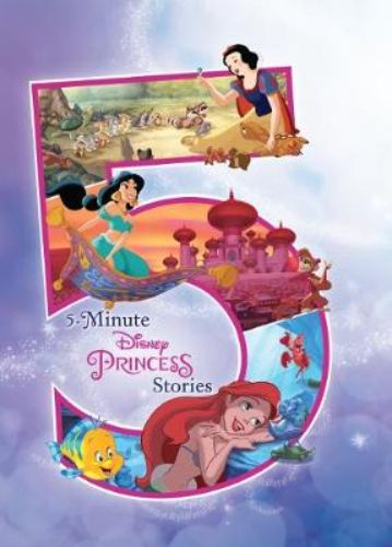 A hardback book featuring 160 pages of enchanting 5-minute stories about beloved Disney princesses for young readers.