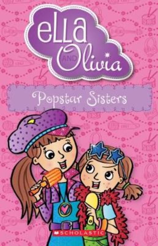 Ella and Olivia #22 book cover featuring sisters excited for a school concert, showcasing friendship and adventure.