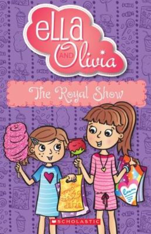 Cover of The Royal Show (Ella and Olivia #23) featuring the adventurous sisters at a colorful fair filled with fun rides.