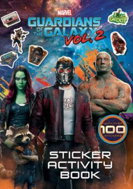 Activity book featuring Guardians of the Galaxy characters with 100 vibrant stickers for creative fun and learning.