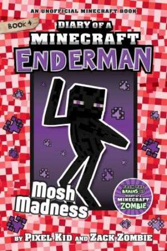 Mosh Madness paperback novel about an Enderman's fight against no-dance rules in Minecraft, perfect for young readers.